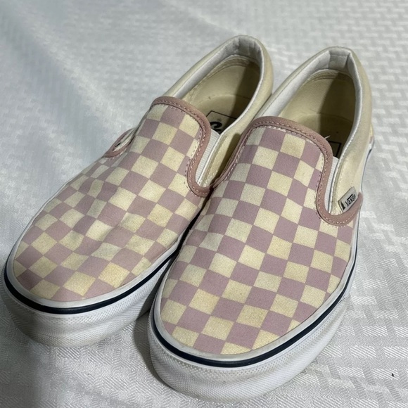 Vans Off The Wall Checkered Slip-On size 5.5 Men/ 7 Women Light Blue And White. - Picture 15 of 15
